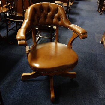 Engelse Swifle Bureaustoel, Antieke Engelse Swifle Bureaustoel