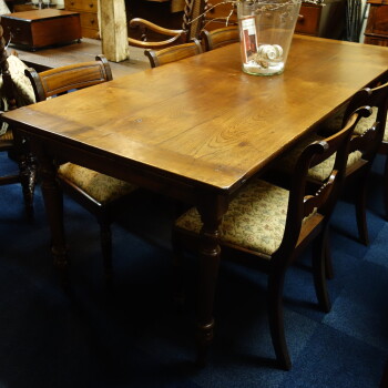 Franse Countrytafel met lade en uitschuifblad, MR2977