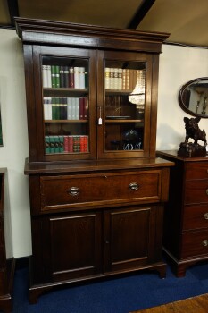 Engelse bureau boekenkast - MR3579a.JPG