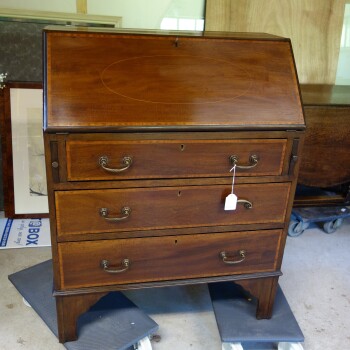 Engels bureau, Antiek Engels bureau mahoniehout